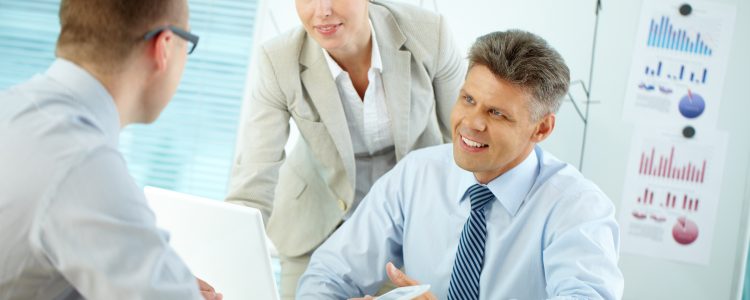 Friendly businesspeople