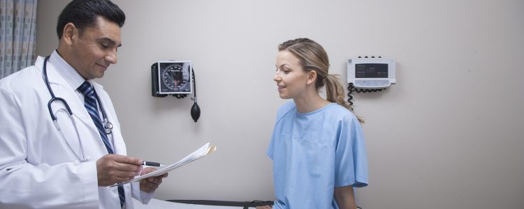 Doctor with patient