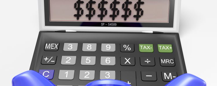 Dollars In Calculator Shows Wealth And Security