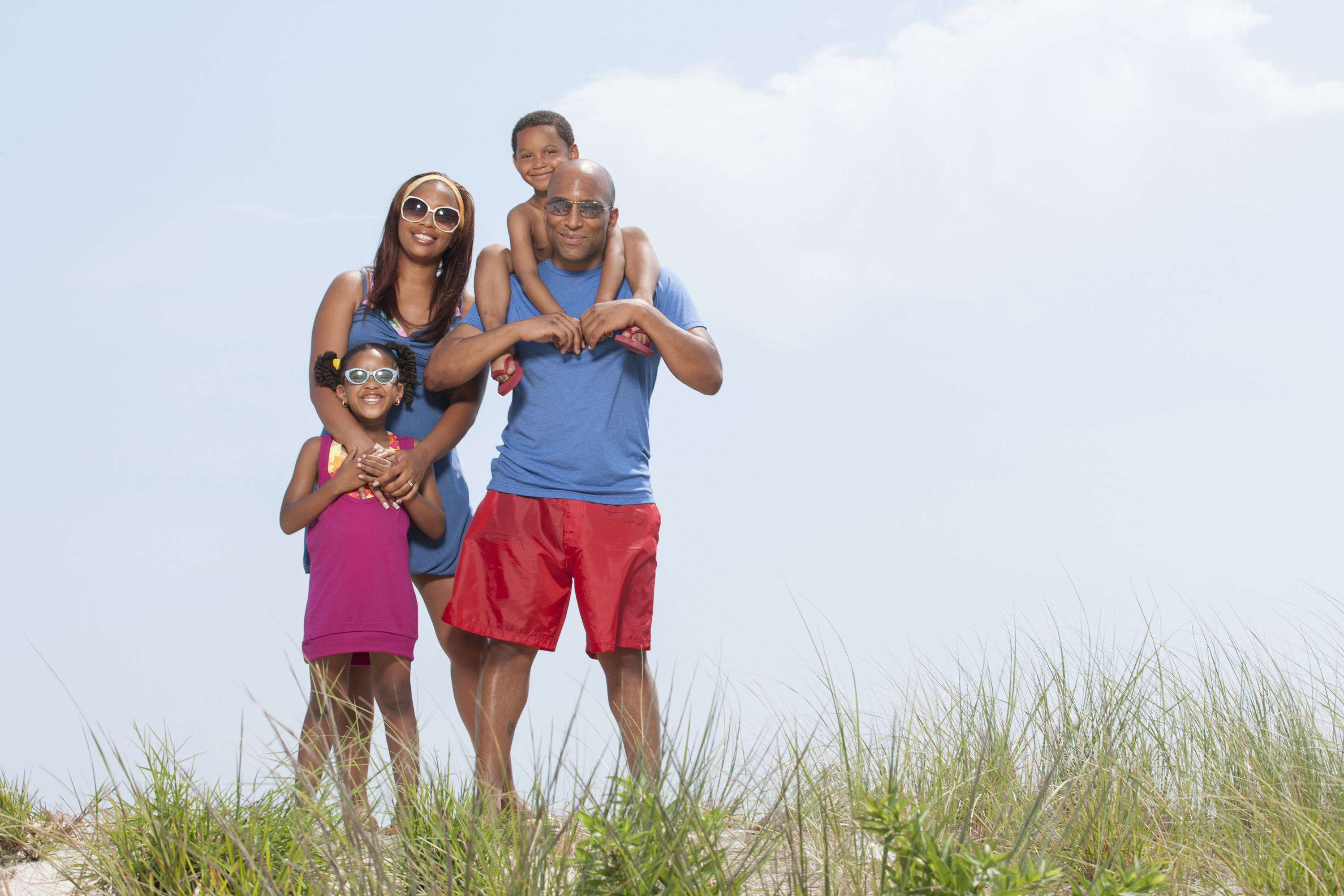 Family at the beach