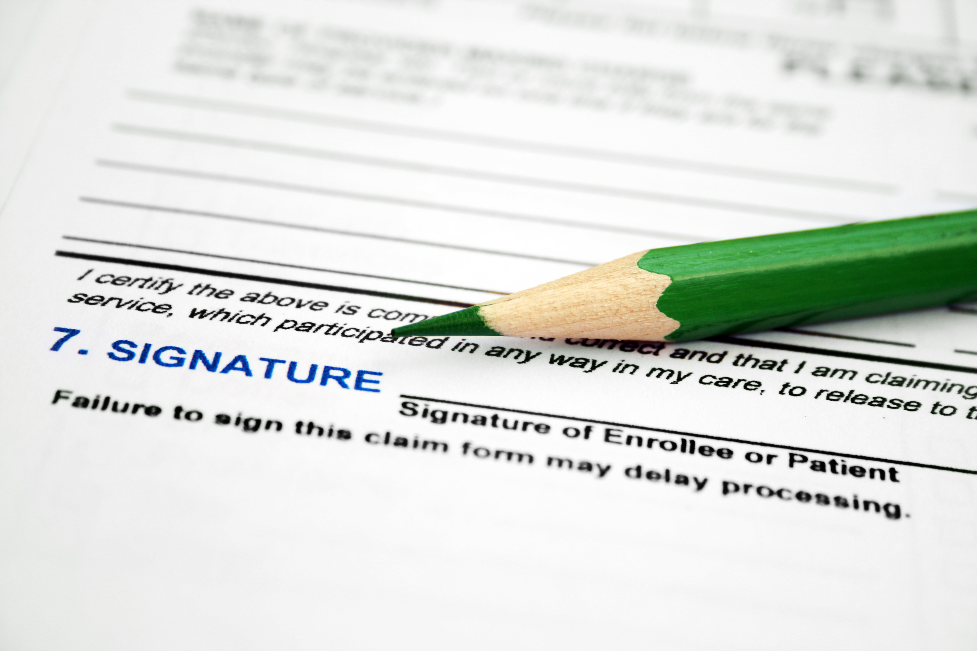 Health form – signature