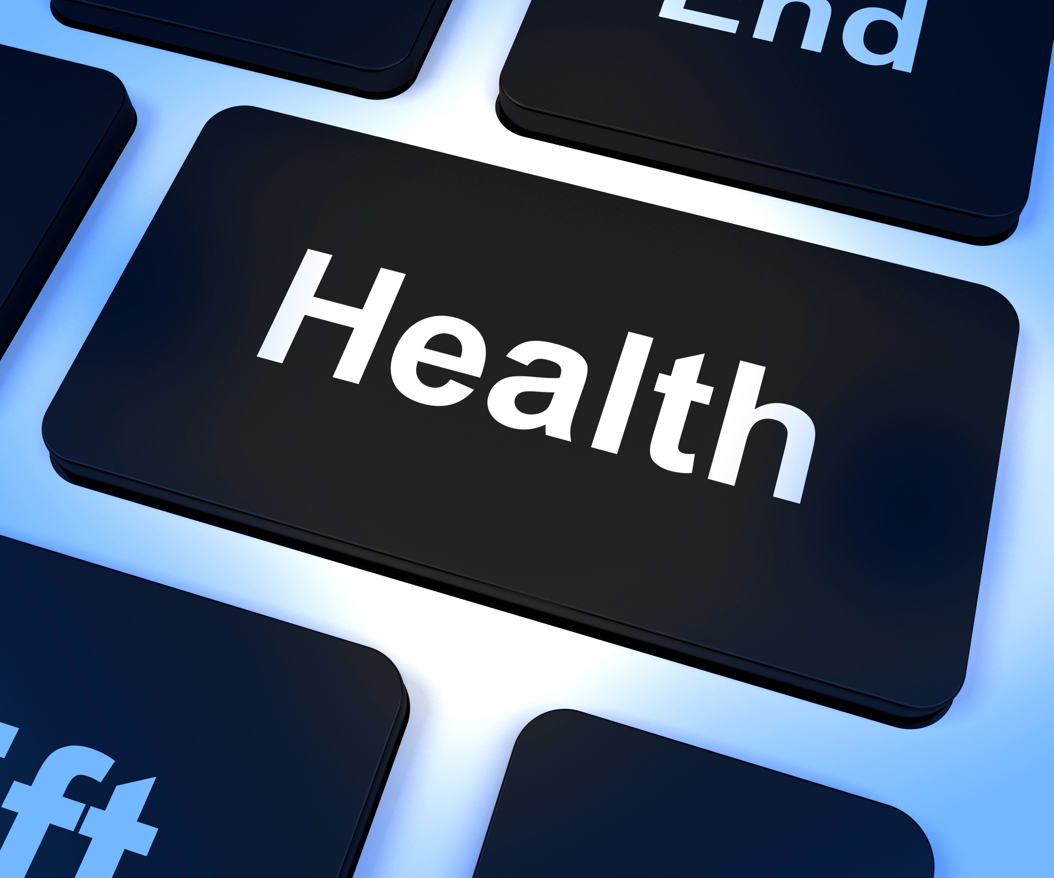 Health Key Showing Online Healthcare