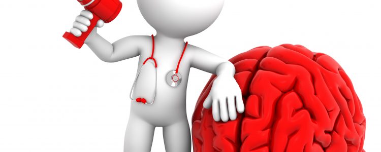 Medic with big red brain