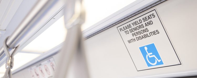 Disability sign on subway