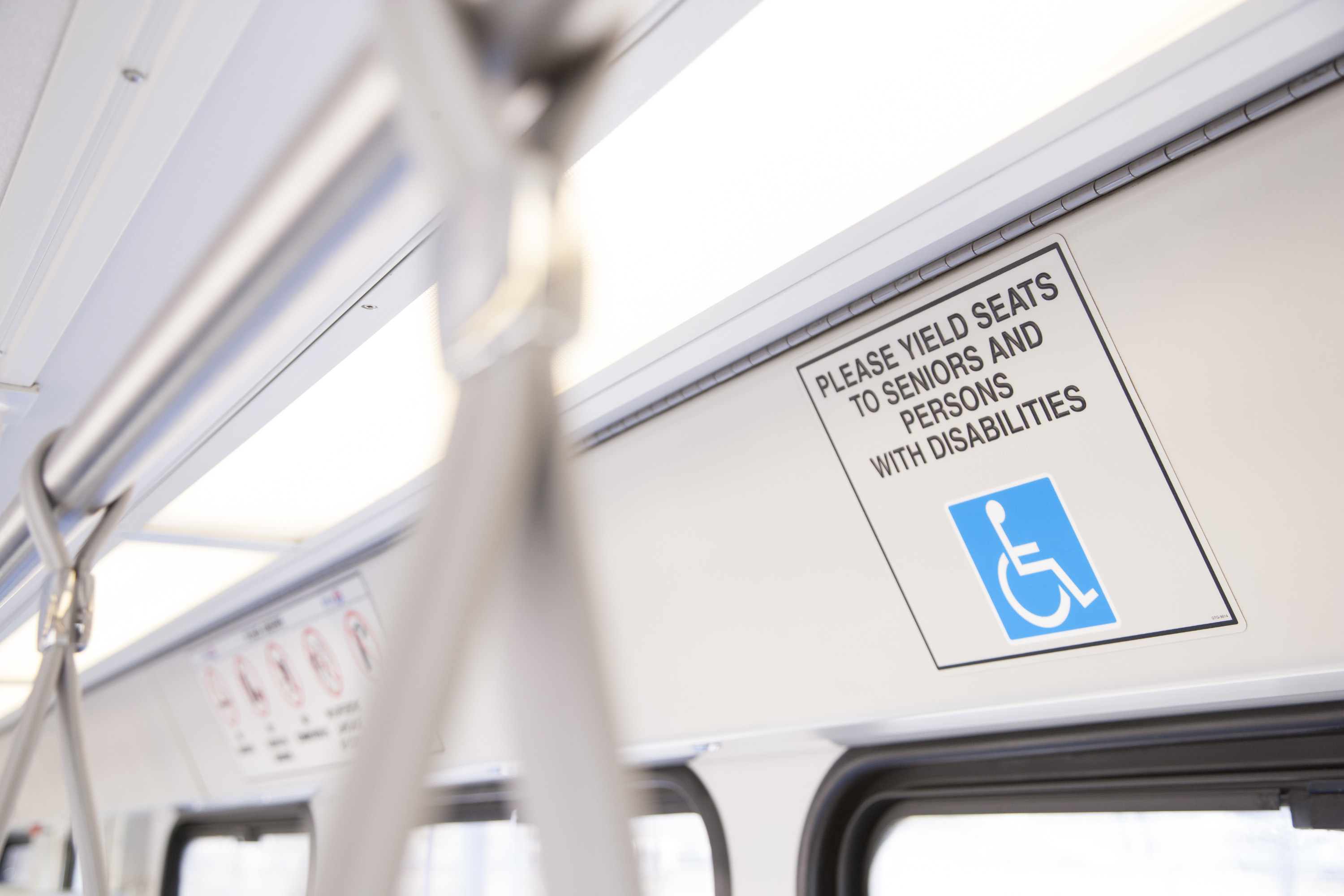 Disability sign on subway