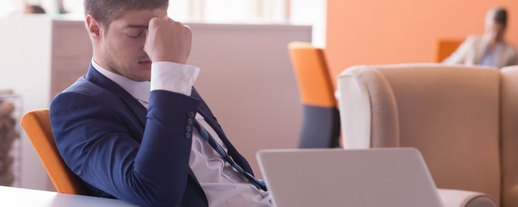 frustrated young business man