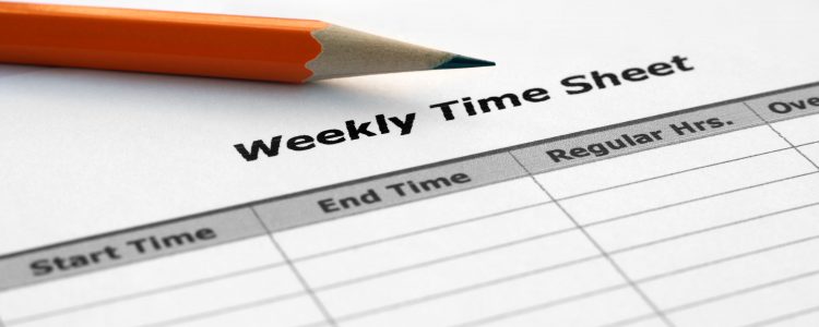 Weekly time sheet