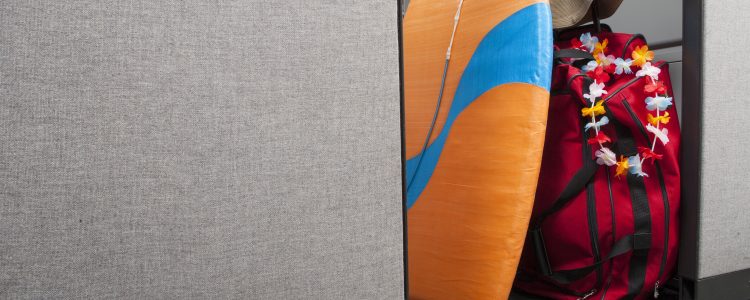 Beach items in office