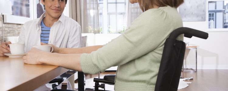 Disabled person at home