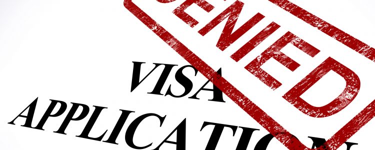Visa Application Denied Stamp Shows Entry Admission Refused
