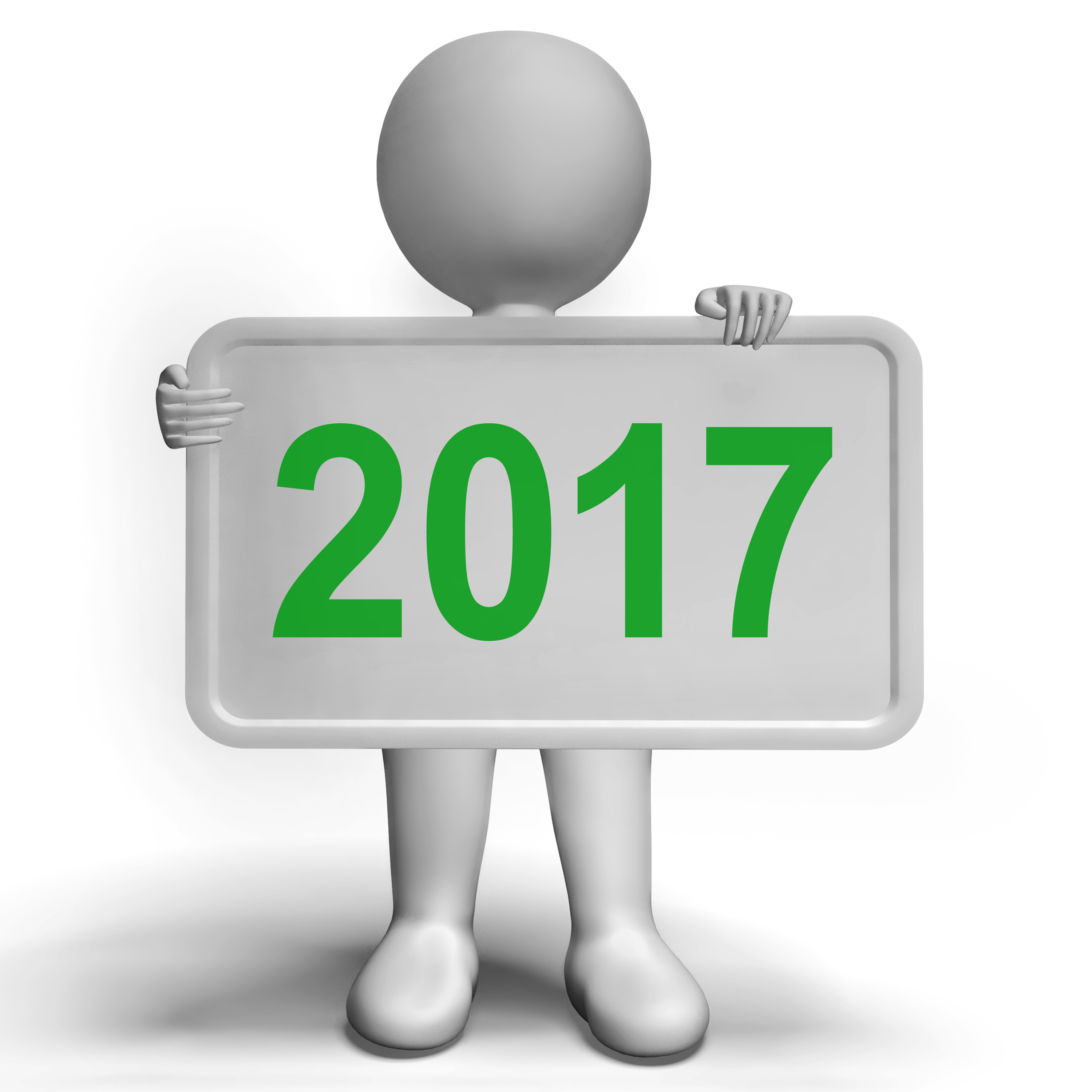 Sign Showing Year Two Thousand And Seventeen